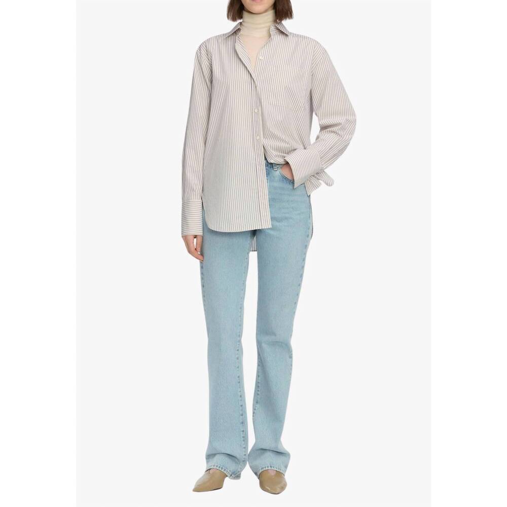 NEW FRAME the striped boy shirt in aubergine mult